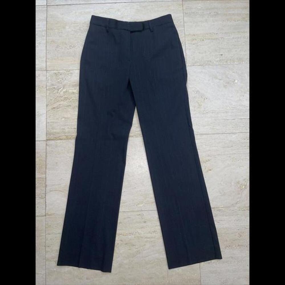 ULTRA OZBEK Made In Italy Striped Dress Pants Sparkly Pinstripe Black US 8